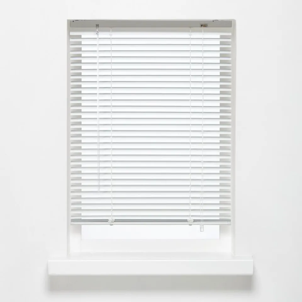 Kwantum Jaloezieën|Houten Jaloezieën|Aluminium Jaloezie Jade Wit 25mm 180x175 Cm