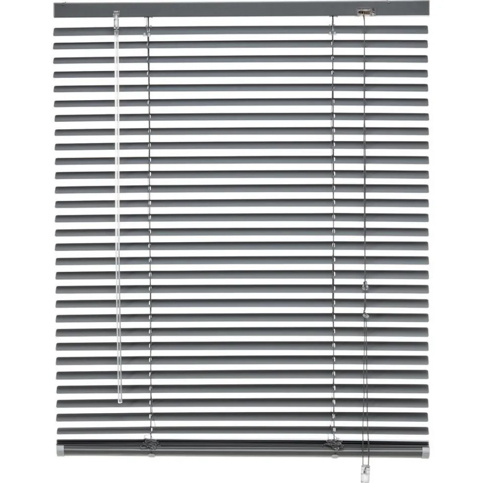 Kwantum Houten Jaloezieën|Jaloezieën|Aluminium Jaloezie Jade Antraciet 25mm 180x175 Cm