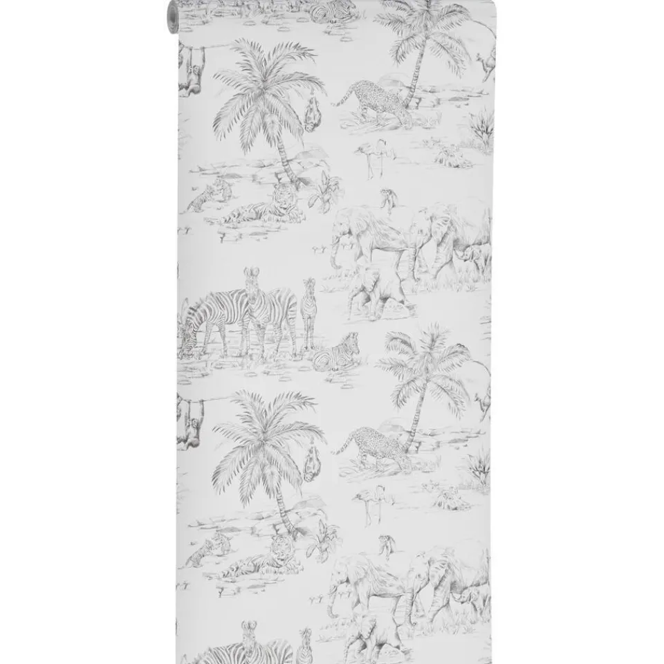 Kwantum Vliesbehang|Behang Marcel Grijs