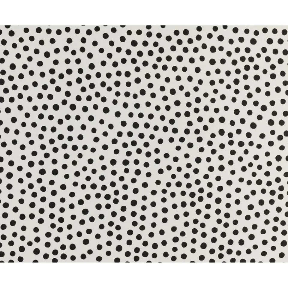Kwantum Vliesbehang|Behang Polka Zwart Wit