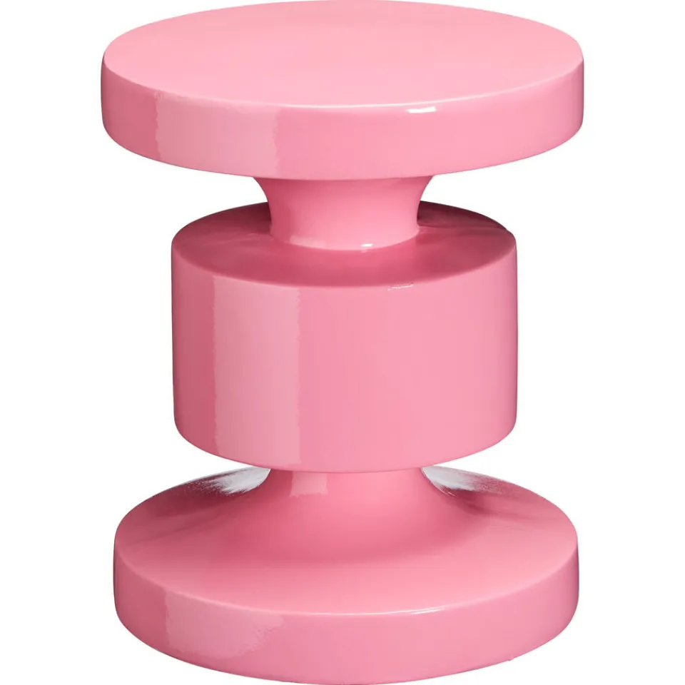 Kwantum Bijzettafels|Bijzettafel Pinetto Roze ø 40x40 Cm