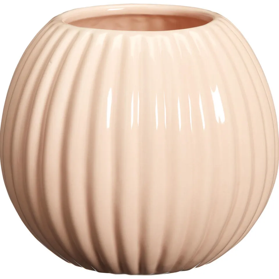 Kwantum Vazen & Potten|Bloempot Ribbel 15x13 Cm