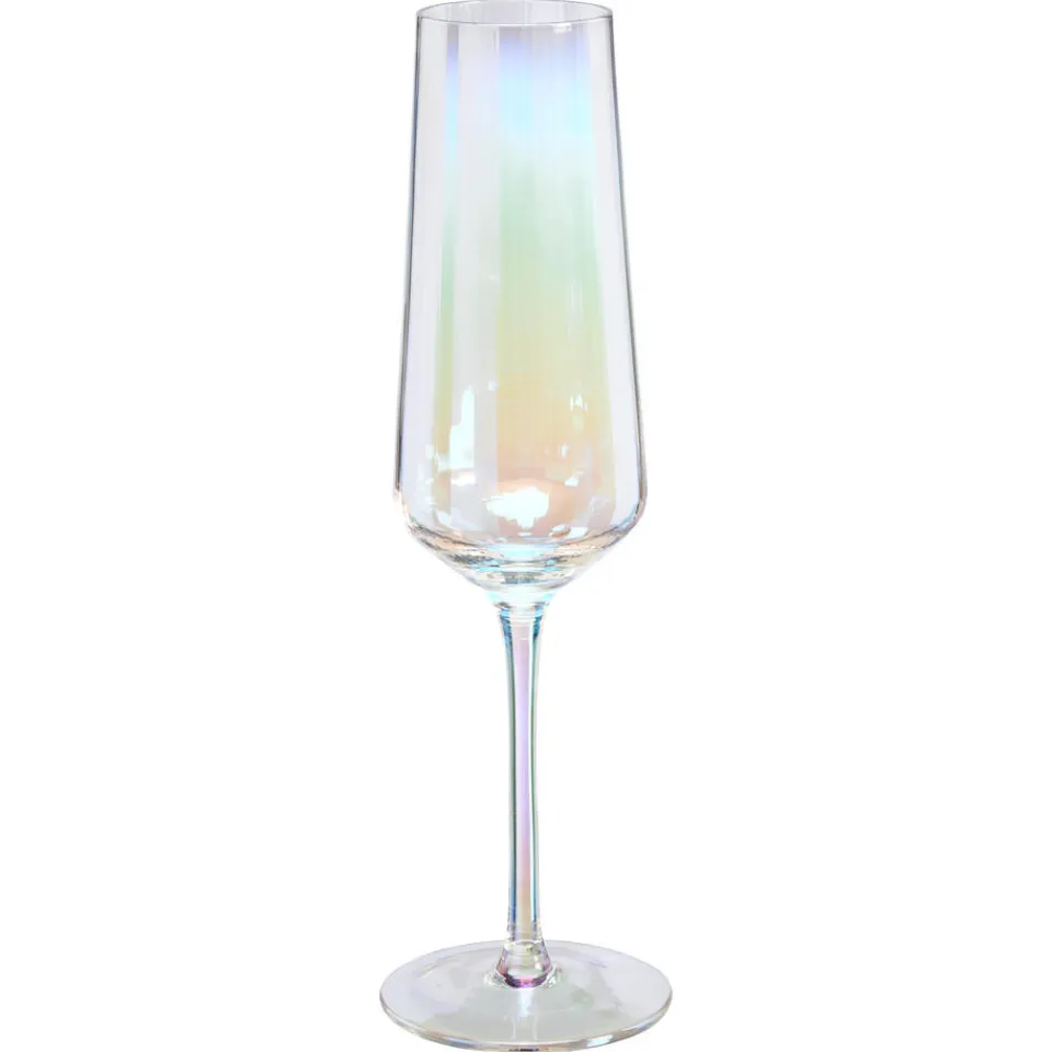 Kwantum Kerstservies|Champagneglas Ribbel Holo 300ml