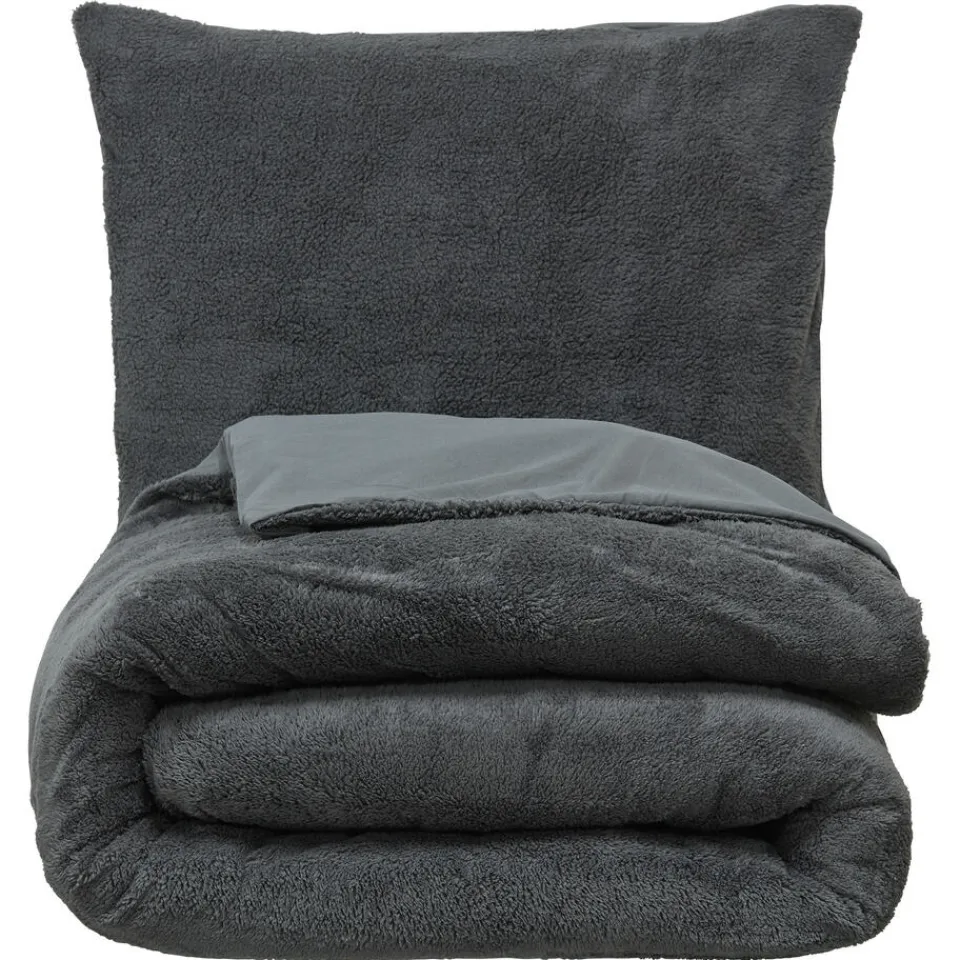 Kwantum Dekbedovertrekken|Dekbedovertrek Teddy Antraciet 200x220 Cm