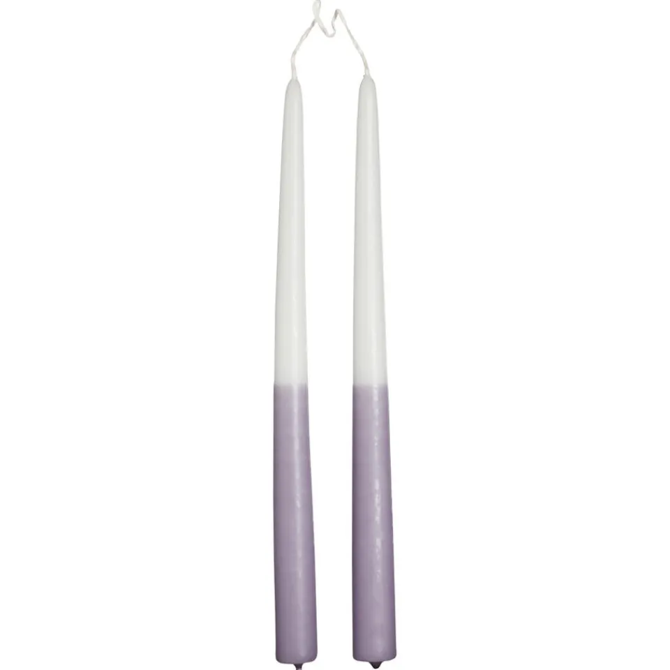 Kwantum Kaarsen & Theelichten|Kaarsen & Theelichten|Dinerkaars Dip Dye Lila