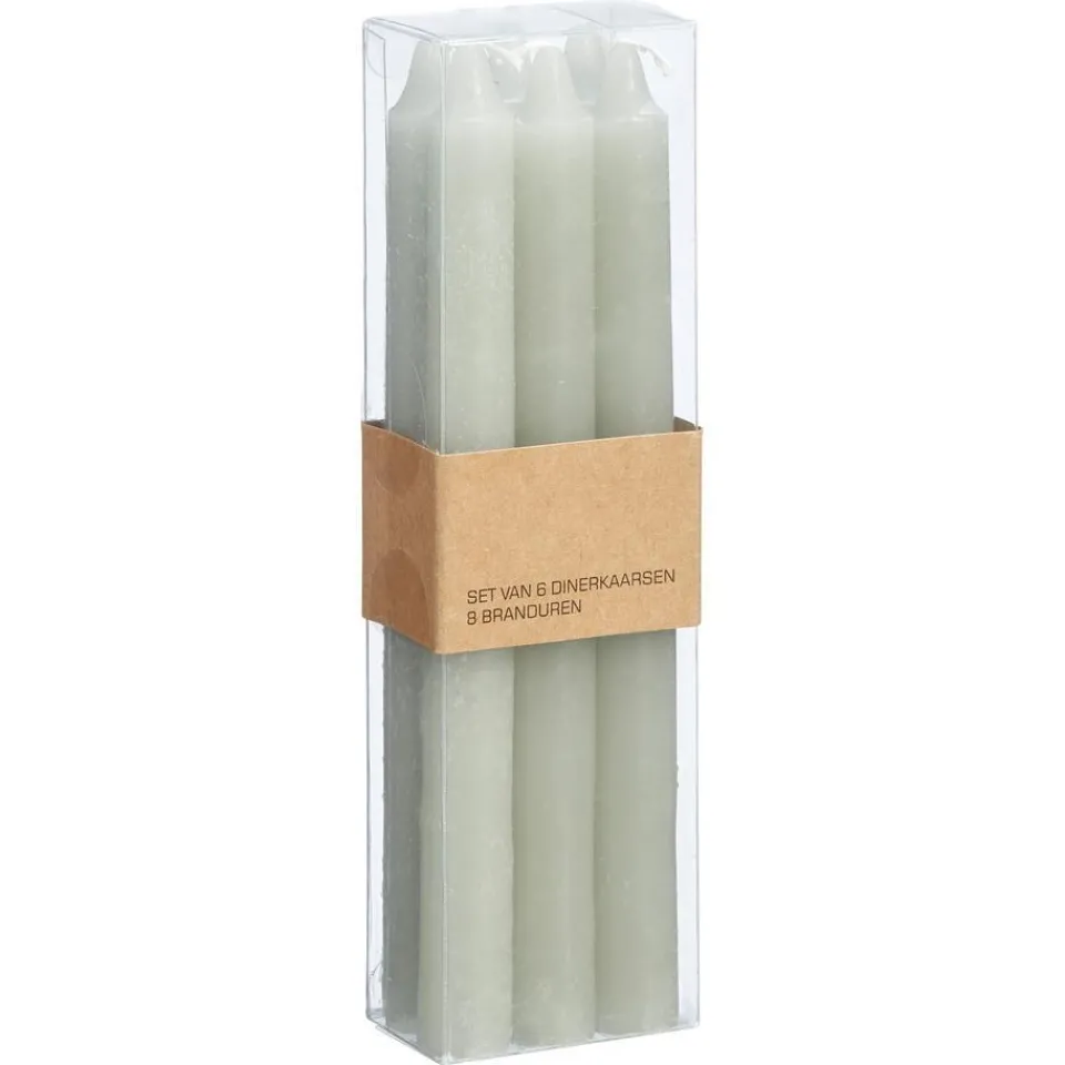 Kwantum Kaarsen & Theelichten|Kaarsen & Theelichten|Dinerkaars Rustiek 6 Stuks