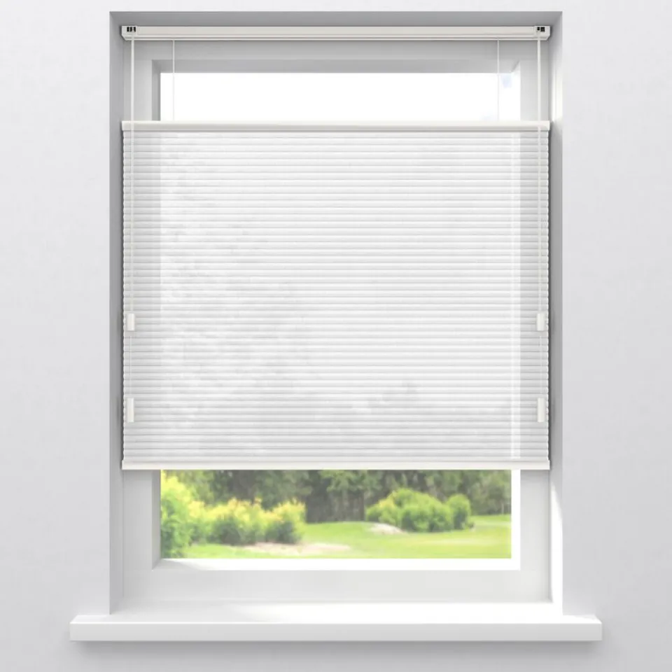 Kwantum Plisségordijnen|Dubbel Plissé Jikke Wit Lichtdoorlatend