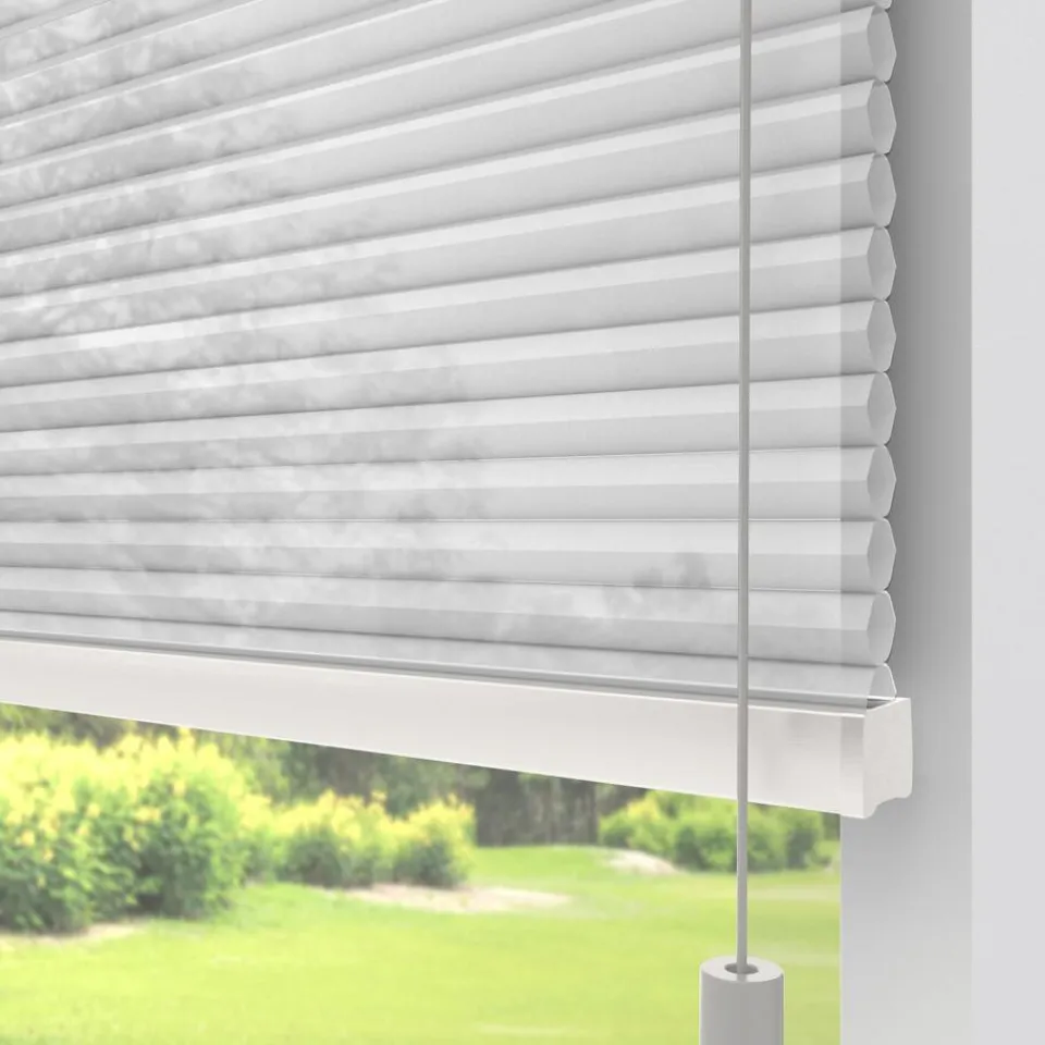 Kwantum Plisségordijnen|Dubbel Plissé Jikke Wit Lichtdoorlatend