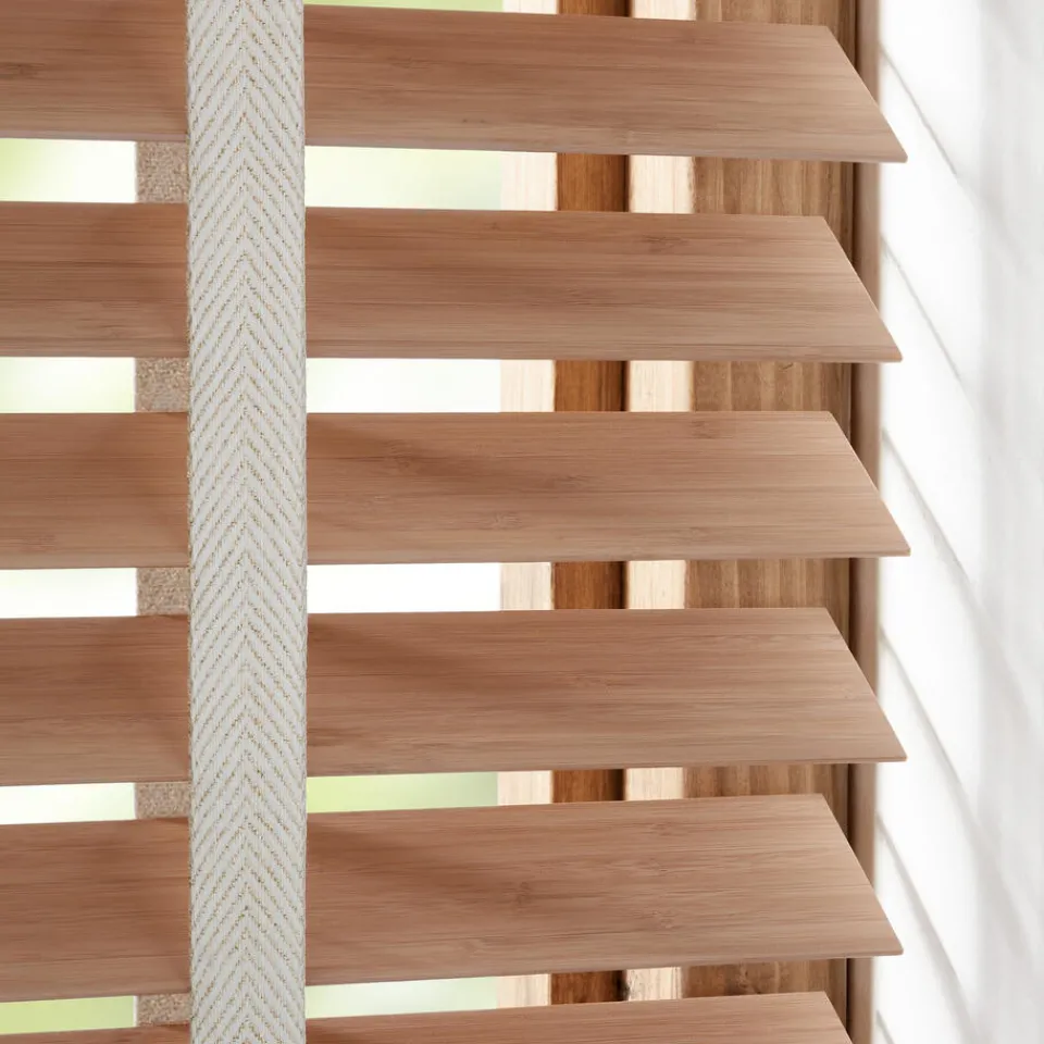 Kwantum Jaloezieën|Fenstr Bamboe Jaloezie Wietze Beige 50mm