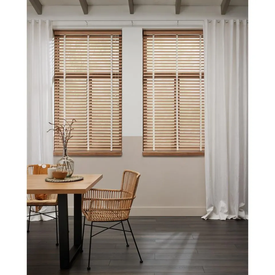 Kwantum Jaloezieën|Fenstr Bamboe Jaloezie Wietze Beige 50mm