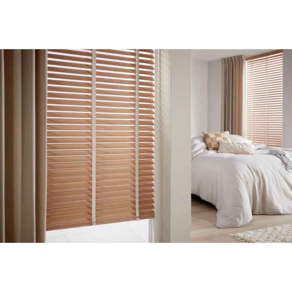 Kwantum Jaloezieën|Fenstr Bamboe Jaloezie Wietze Beige 50mm