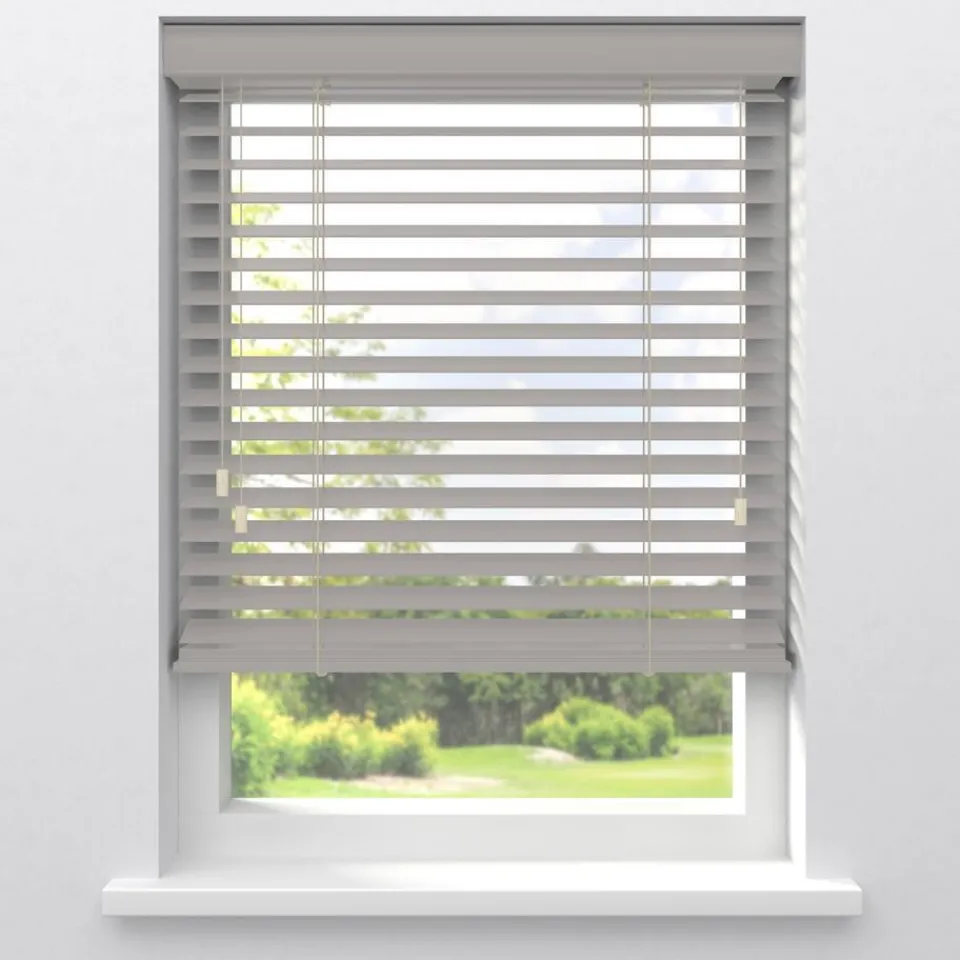 Kwantum Houten Jaloezieën|Jaloezieën|Fenstr Bamboe Jaloezie Wessel Off White 50mm