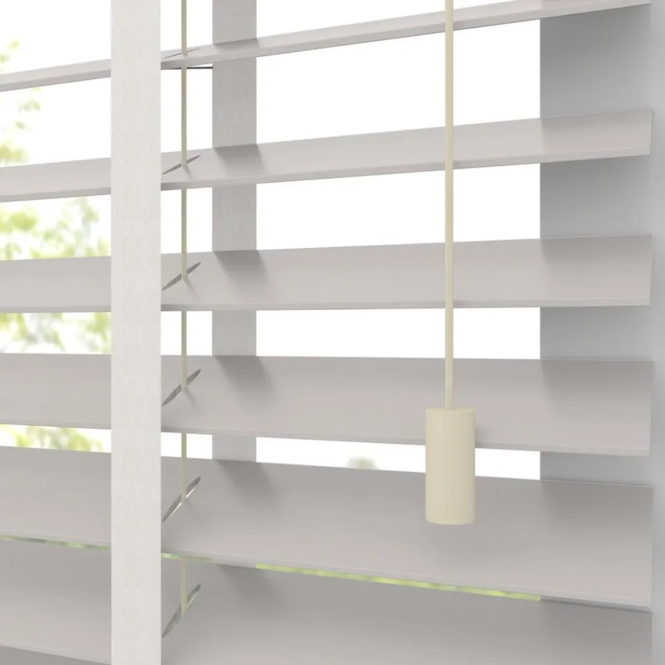 Kwantum Houten Jaloezieën|Jaloezieën|Fenstr Bamboe Jaloezie Wessel Off White 50mm