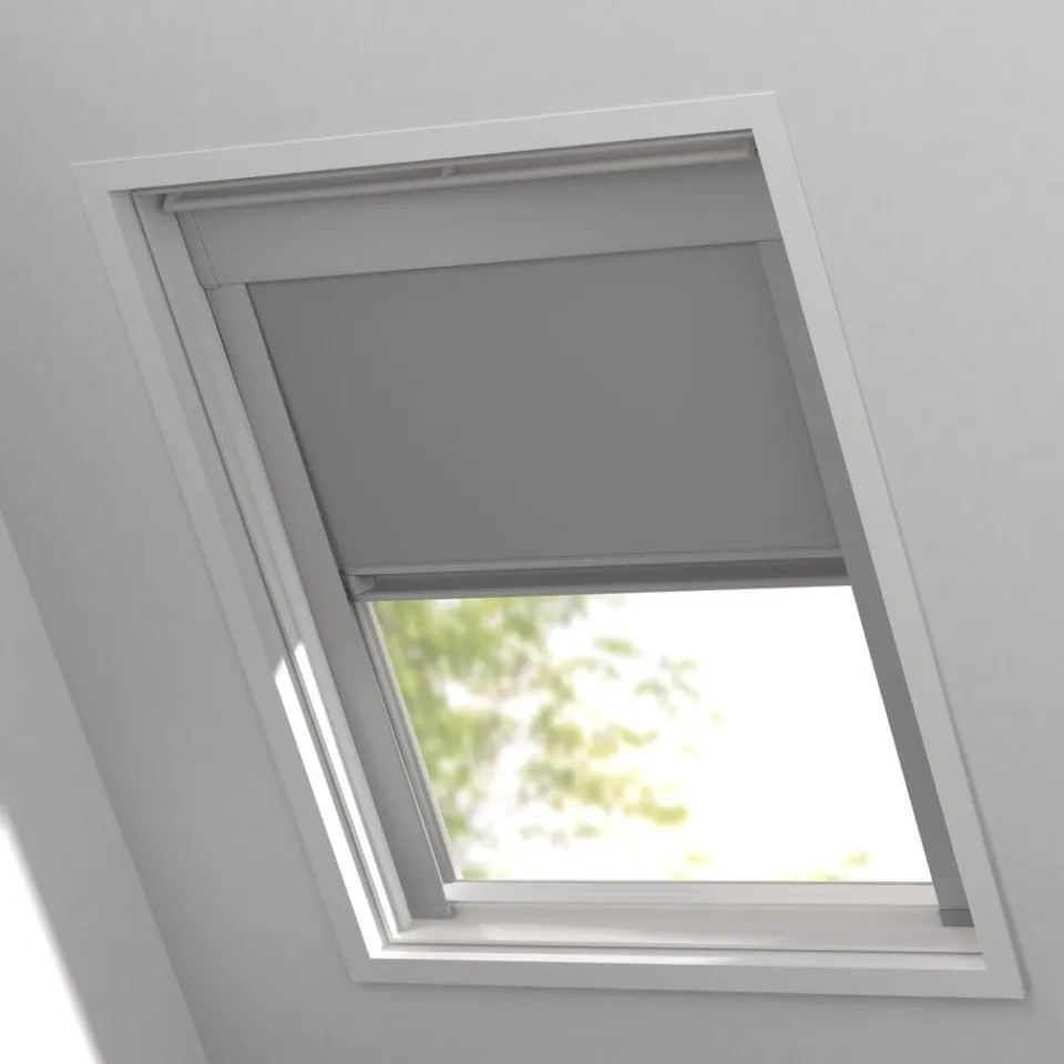 Kwantum Dakraam Rolgordijnen|Rolgordijnen|Fenstr Dakraam Rolgordijn Dave Grijs Verduisterend