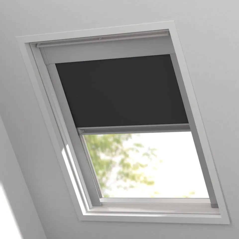 Kwantum Dakraam Rolgordijnen|Rolgordijnen|Fenstr Dakraam Rolgordijn David Zwart Verduisterend