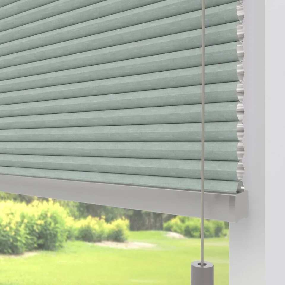 Kwantum Plisségordijnen|Fenstr Dubbel Plissé Gwen Licht Grijs Verduisterend