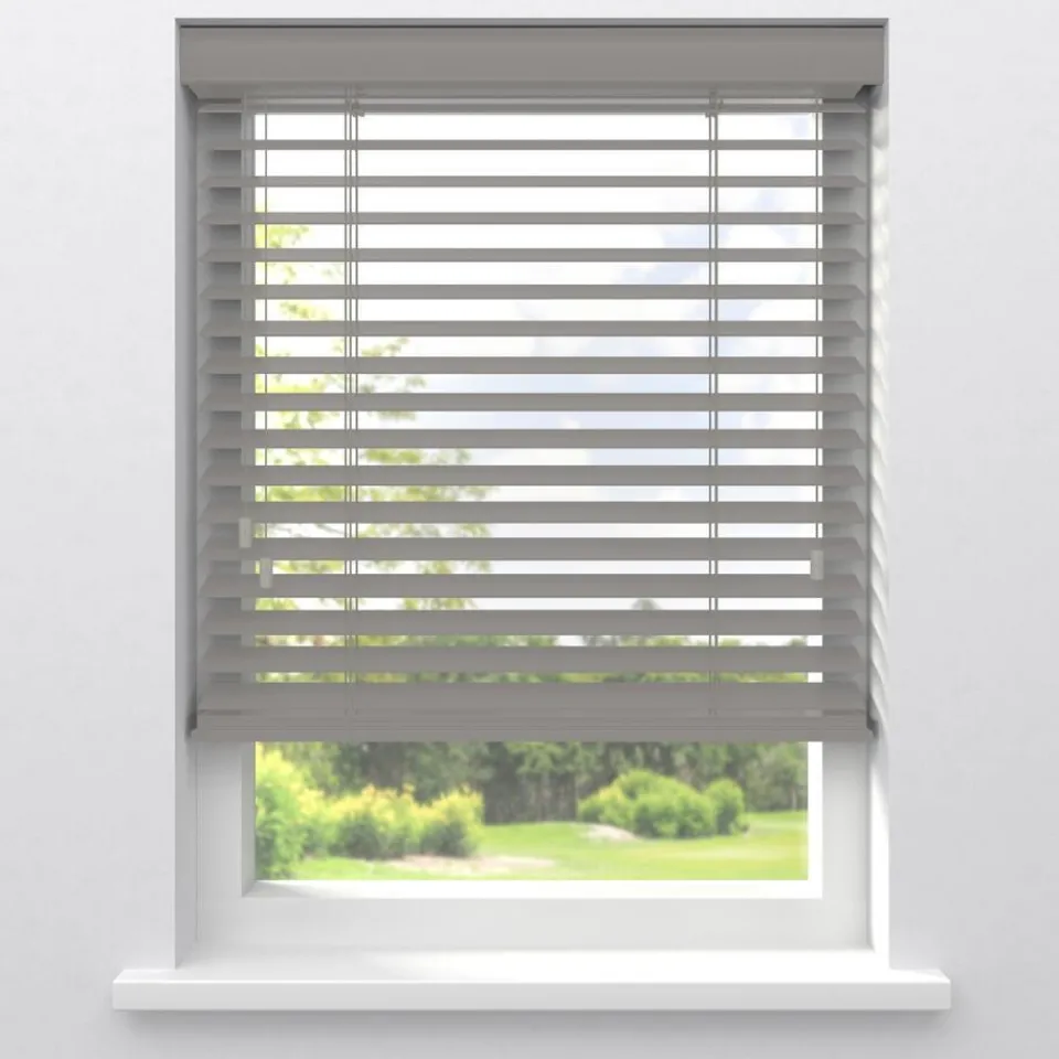 Kwantum Houten Jaloezieën|Jaloezieën|Fenstr Houten Jaloezie Wouter Licht Grijs 50mm