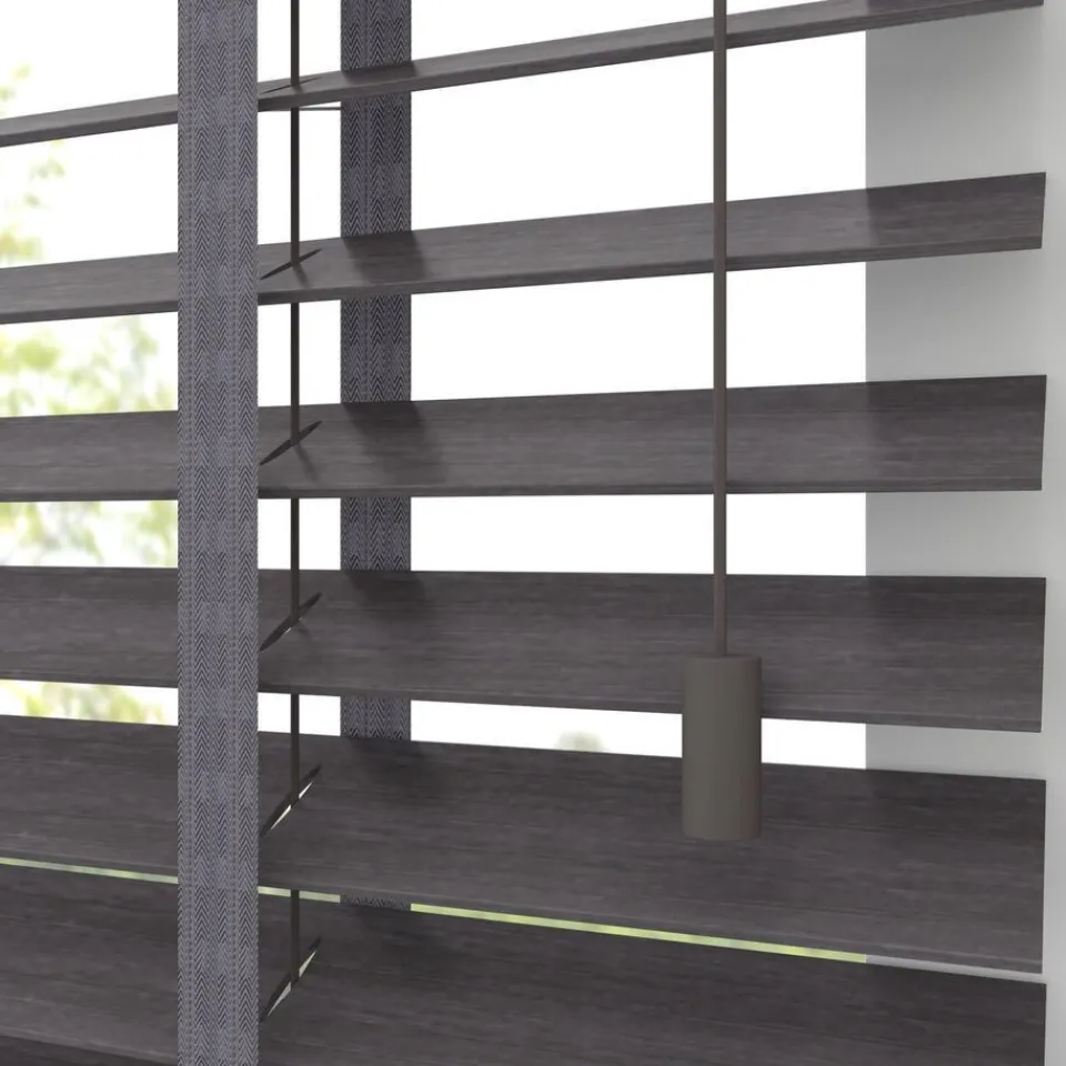 Kwantum Houten Jaloezieën|Jaloezieën|Fenstr Houten Jaloezie Jonas Grijs 50mm