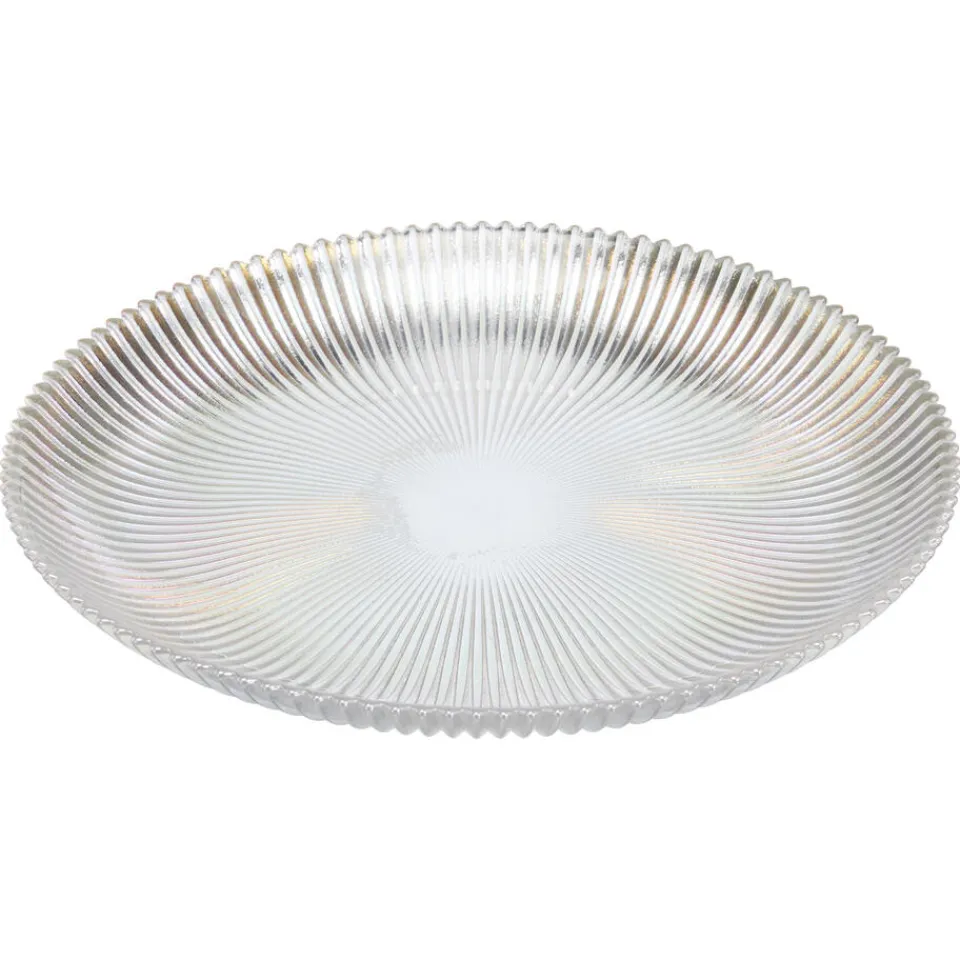 Kwantum Kerstservies|Borden|Gebaksbord Ribbel Holo - ⌀18cm