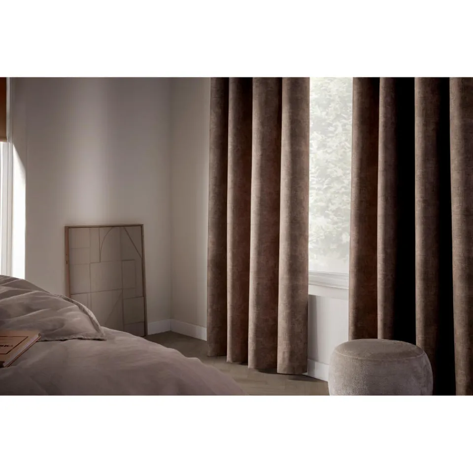 Kwantum Vouwgordijnen|Gordijnen|Gordijn Cleo Bruin