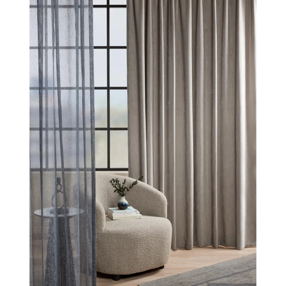 Kwantum Vouwgordijnen|Gordijnen|Gordijn Sandra Lichtgrijs