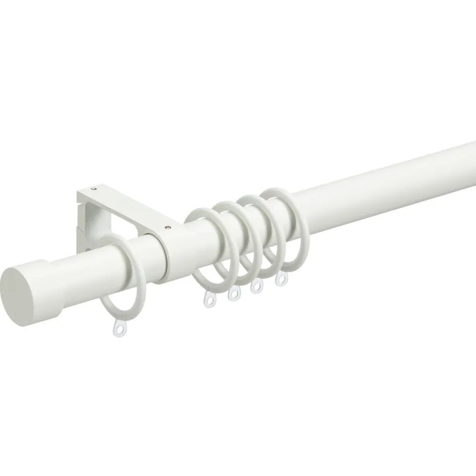 Kwantum Gordijnroedes|Gordijnroede 120 Cm Wit Metaal Ø28mm
