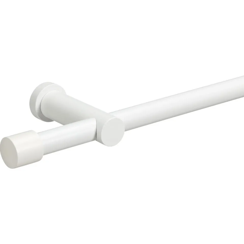 Kwantum Gordijnroedes|Gordijnroede 200 Cm Wit Hout - Ø28mm