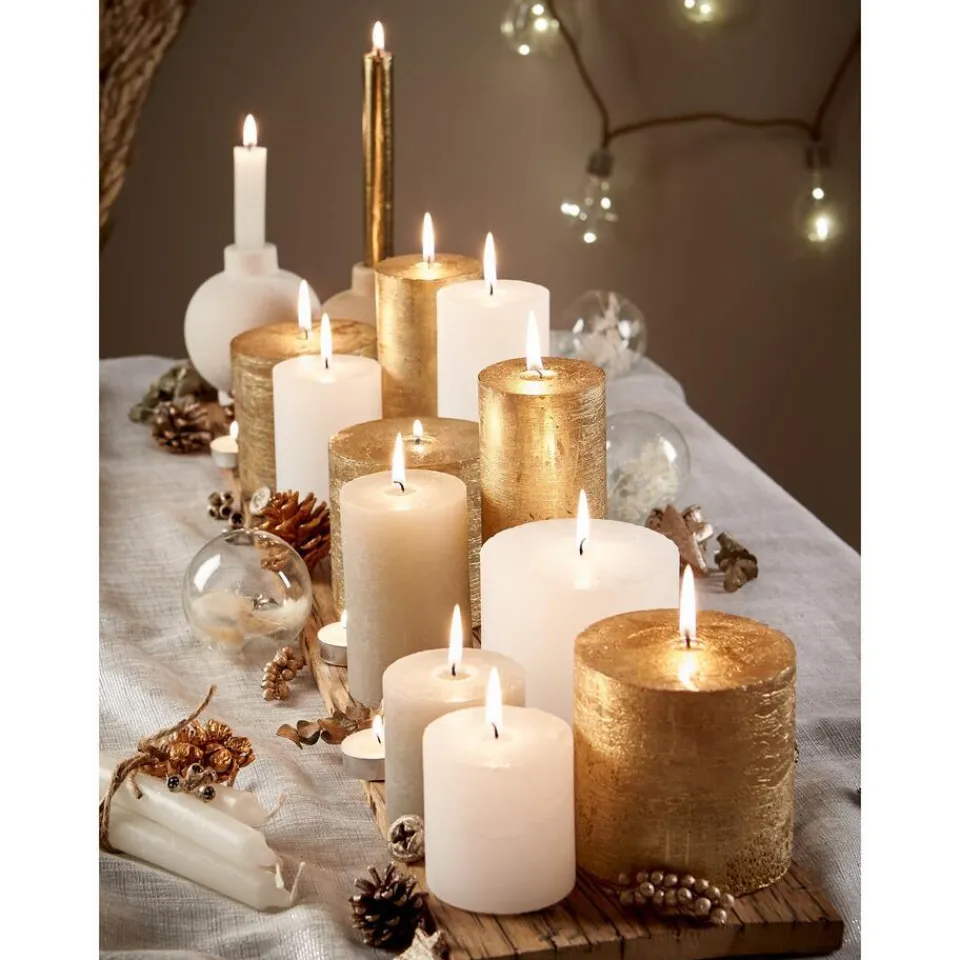 Kwantum Kaarsen & Theelichten|Kaarsen & Theelichten|Kaars Rustiek Wit 7x17 Cm