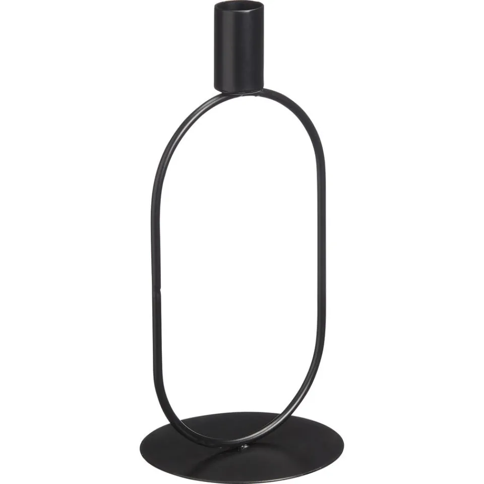 Kwantum Kandelaars|Kandelaars|Kandelaar Obi Ovaal Zwart