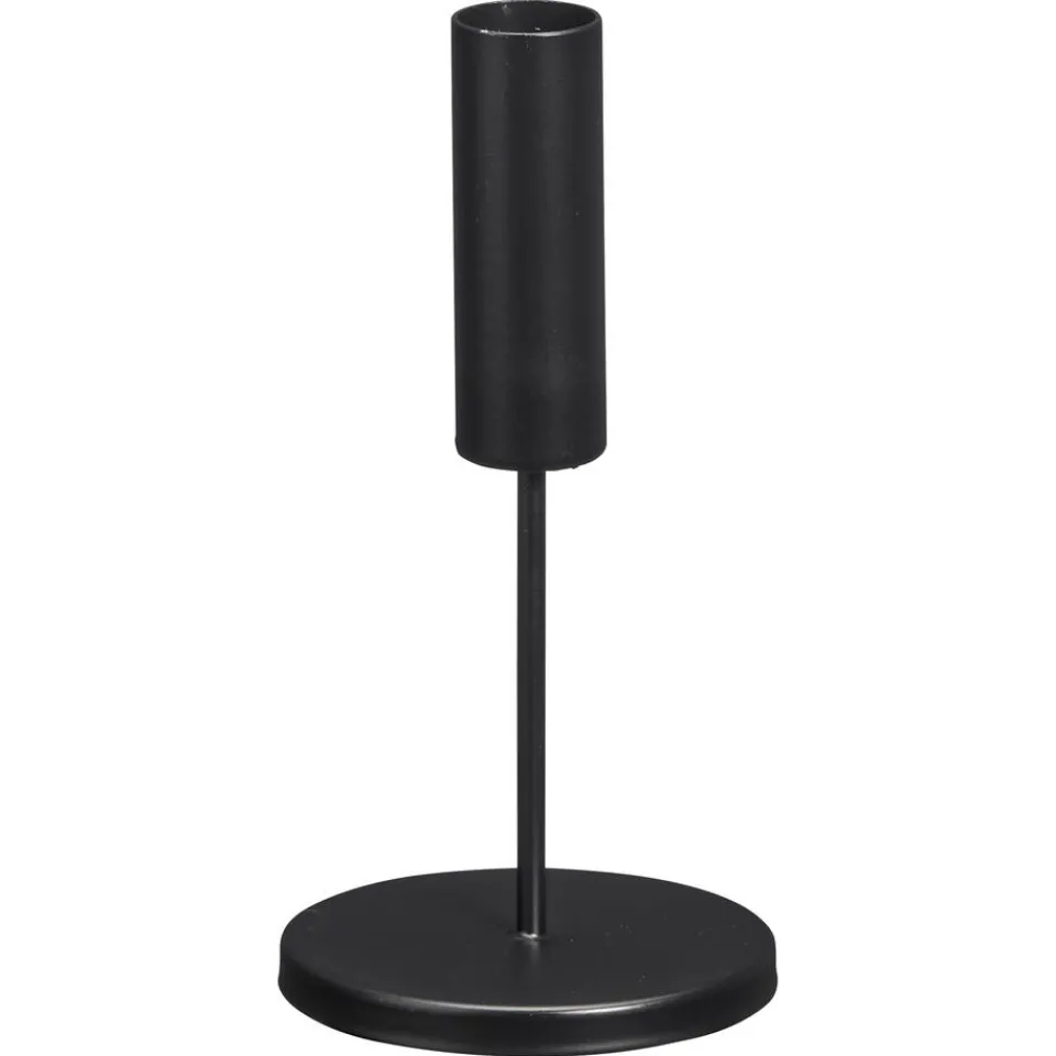 Kwantum Kandelaars|Kandelaars|Kandelaar Reims Zwart 17 Cm