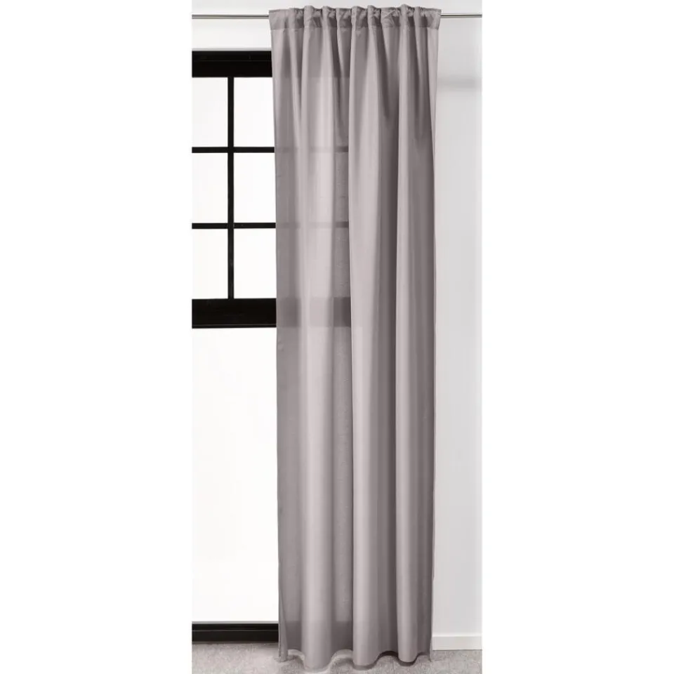 Kwantum Kant En Klaar Gordijnen|Gordijnen|Kant En Klaar Gordijn Charon Lichtgrijs