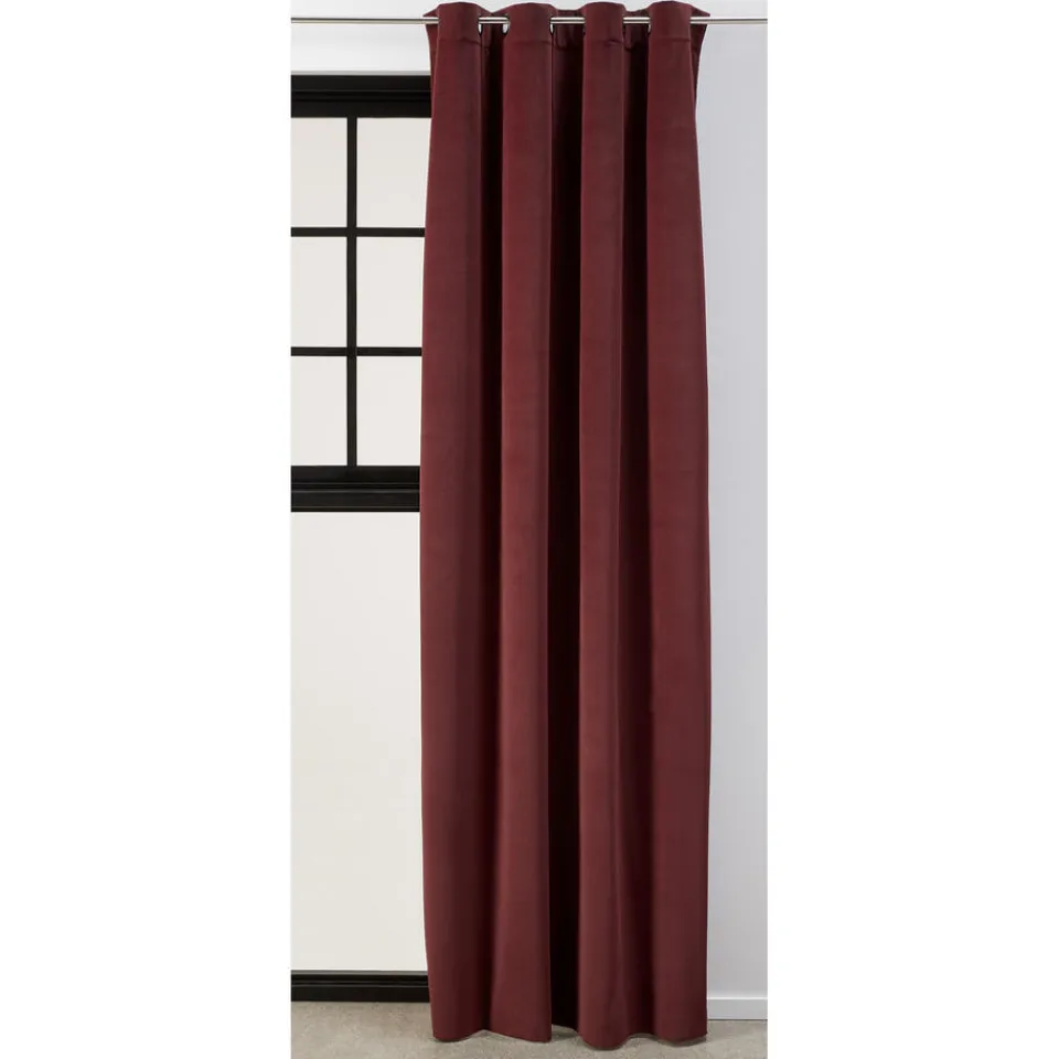 Kwantum Kant En Klaar Gordijnen|Gordijnen|Kant En Klaar Gordijn Valerie Rood Bruin