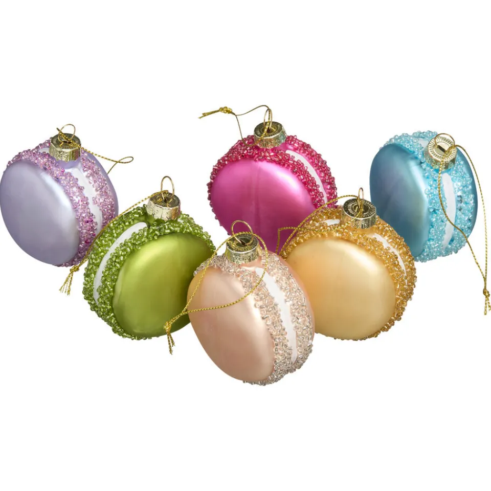 Kwantum Kerstballen & Kerstornamenten|Kerstballen Macaron Multicolor - 6 Stuks
