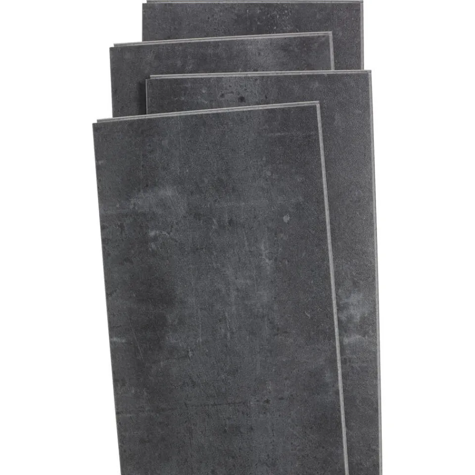 Kwantum Tegellook Pvc Vloeren|Klik Pvc-Vloeren|Klik PVC Mabel Antraciet Tegel