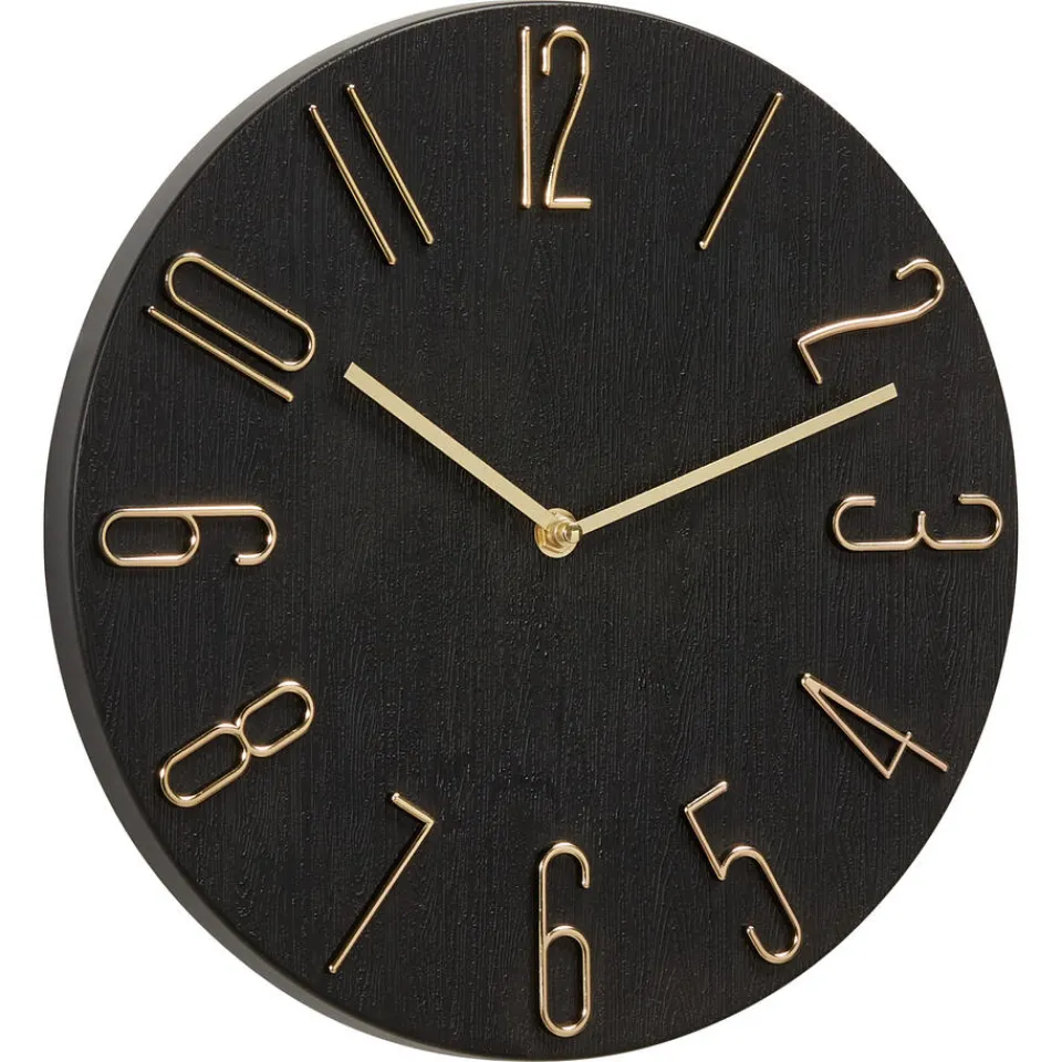 Kwantum Klokken|Klok Genua Zwart