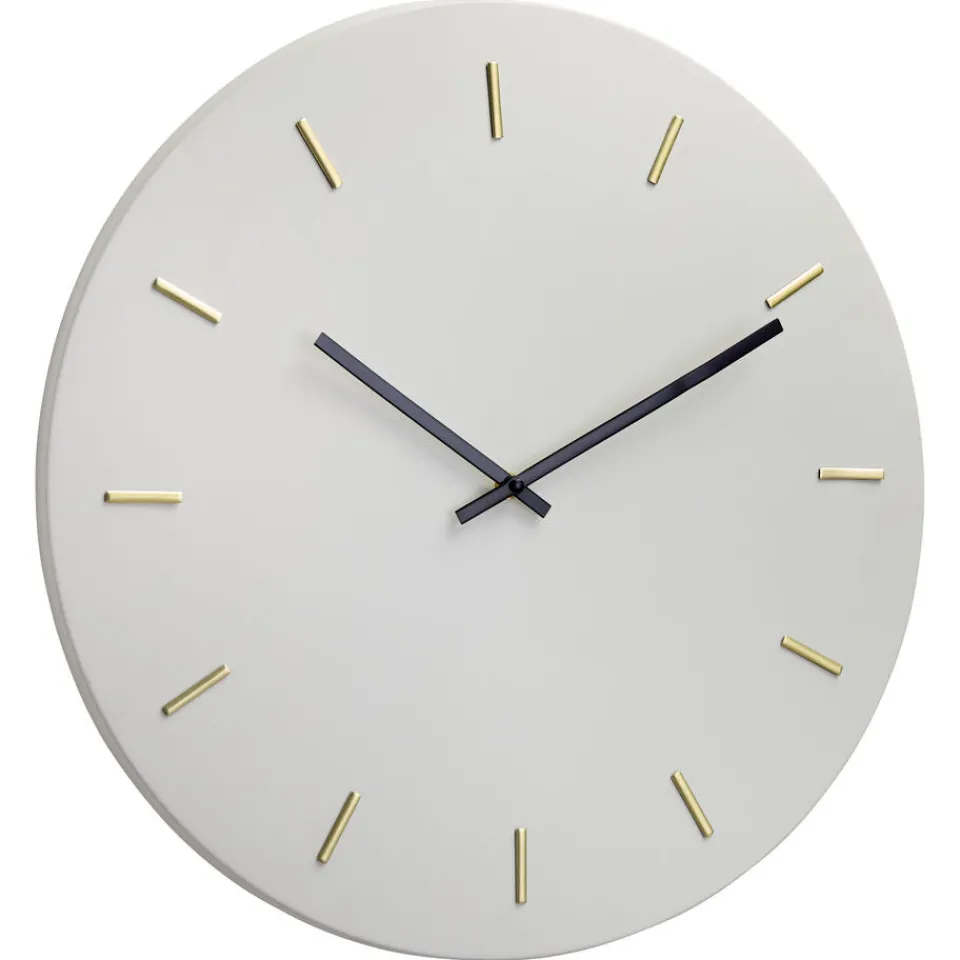 Kwantum Klokken|Wanddecoratie|Klok Metaal Grijs - Ø30 Cm