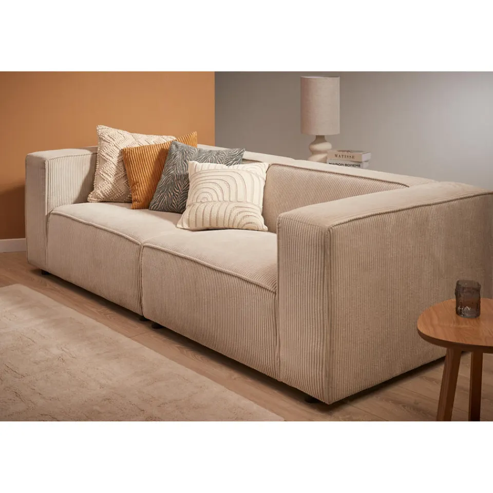 Kwantum Sierkussens|Kussen Rib Oker 45x45 Cm