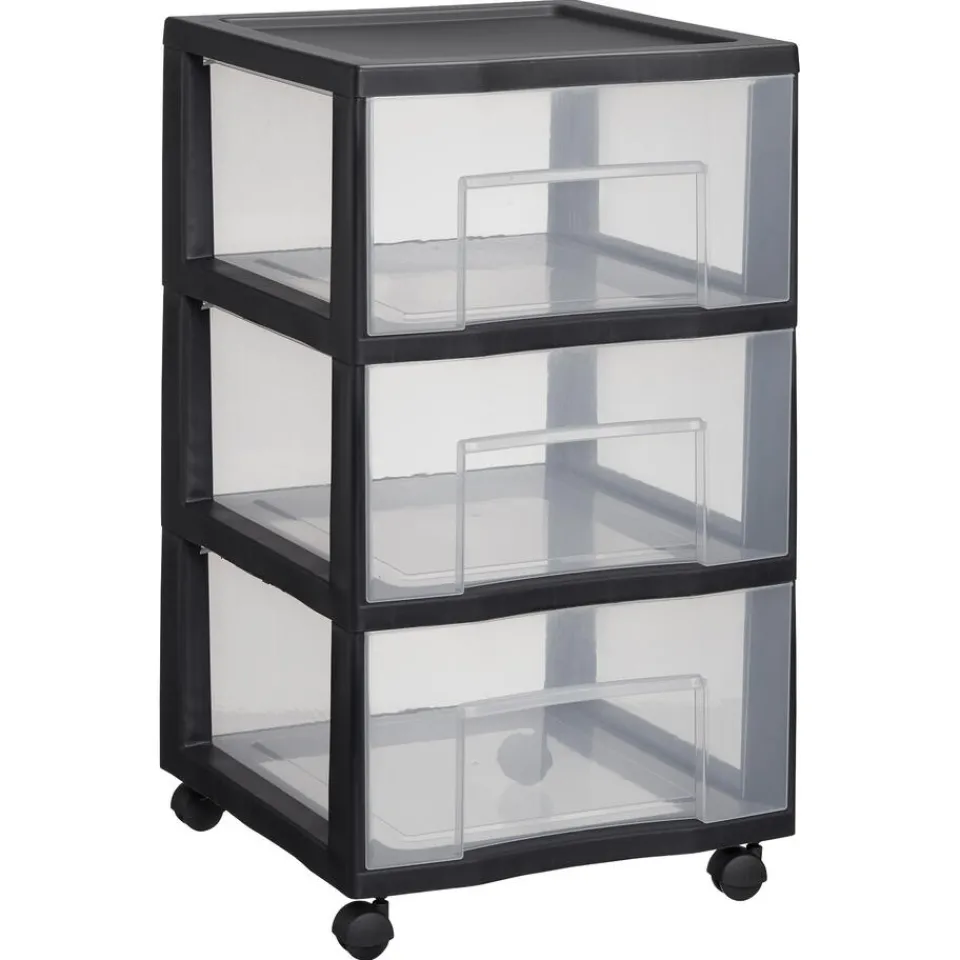 Kwantum Opbergboxen & Lades|Ladekast Op Wielen Zwart XL