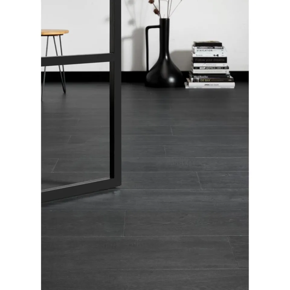 Kwantum Tegellook Laminaat|Extra Breed Laminaat|Laminaat Kimble Zwart