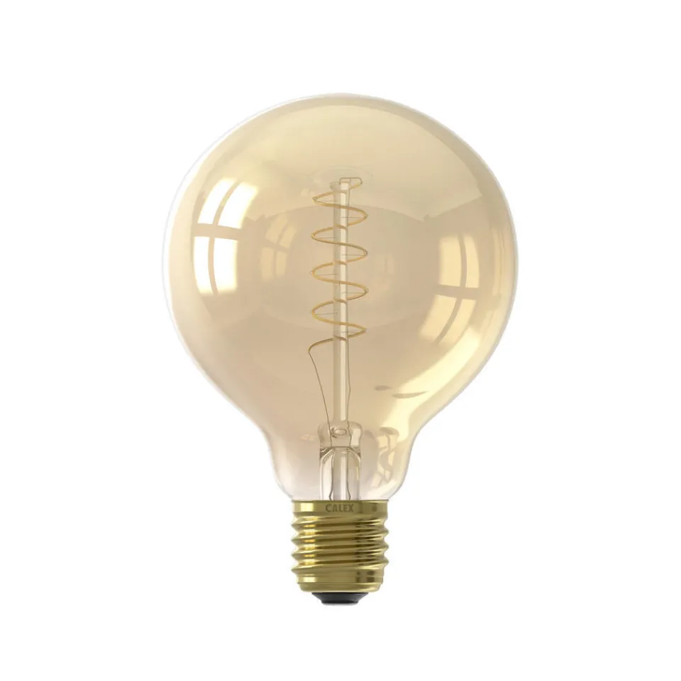 Kwantum Lichtbronnen|LED Lamp 95 Mm Flex Goud E27 4W Dimbaar