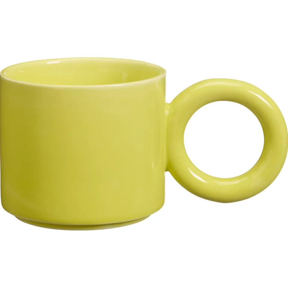 Kwantum Mokken|Mokken|Mok Met Oor Crispen Fluor Lime 225ml