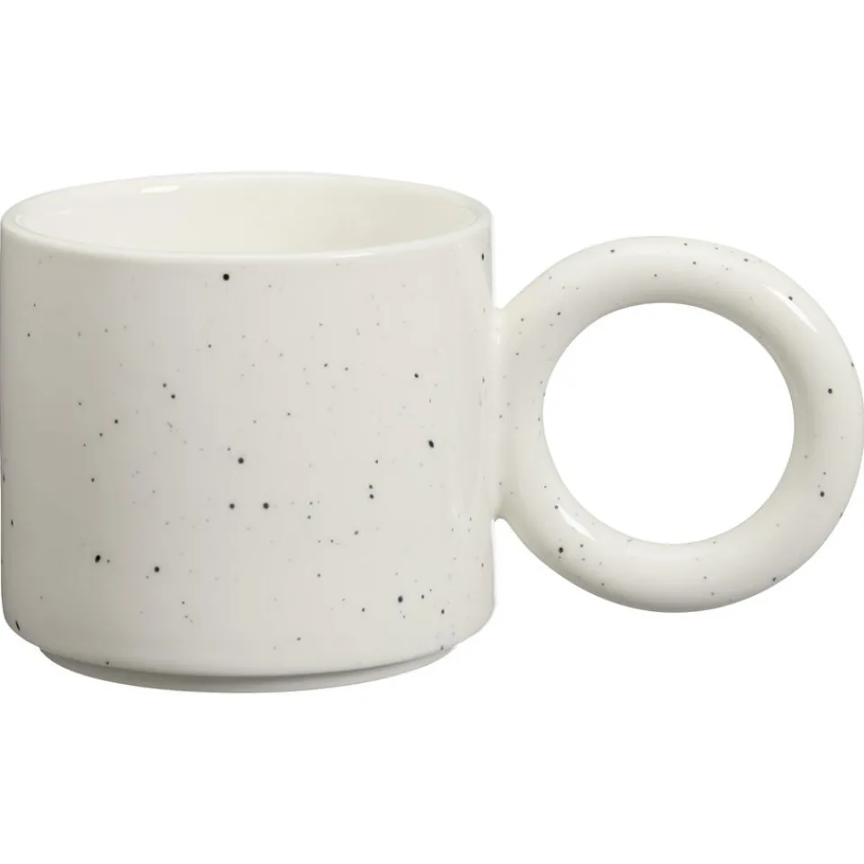 Kwantum Mokken|Mokken|Mok Met Oor Crispen Spikkel Zwart/ 225ml