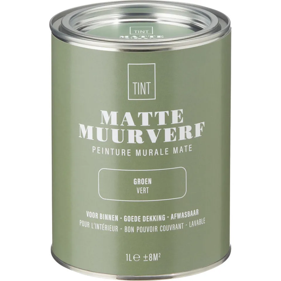 Kwantum Muurverf|Muurverf Mat Groen 1 L