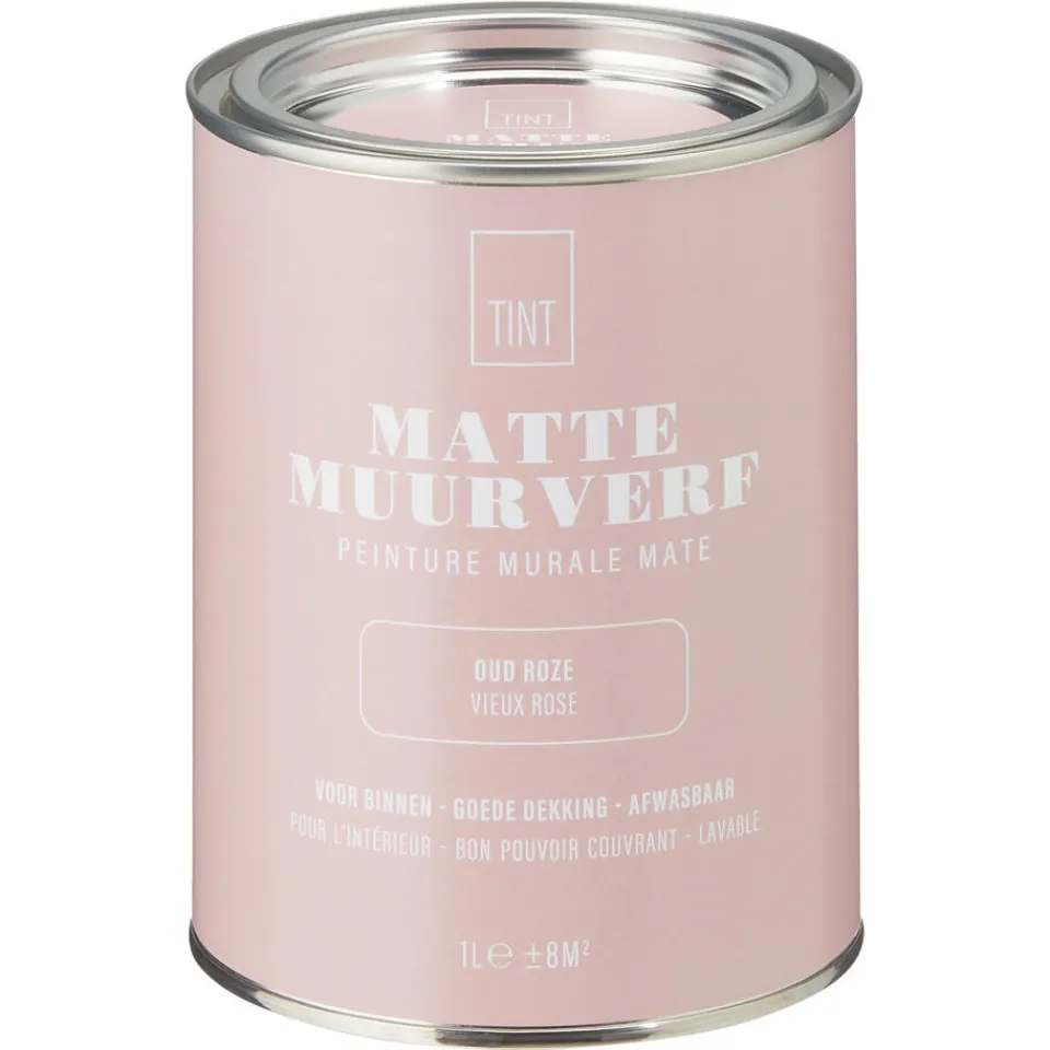 Kwantum Muurverf|Muurverf Mat Oud Roze 1 L