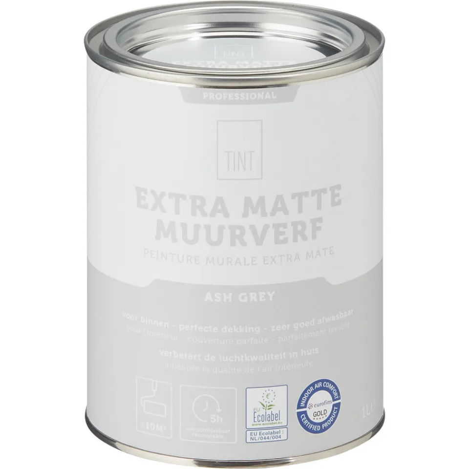 Kwantum Muurverf|Muurverf Professional Ash Grey 1 L