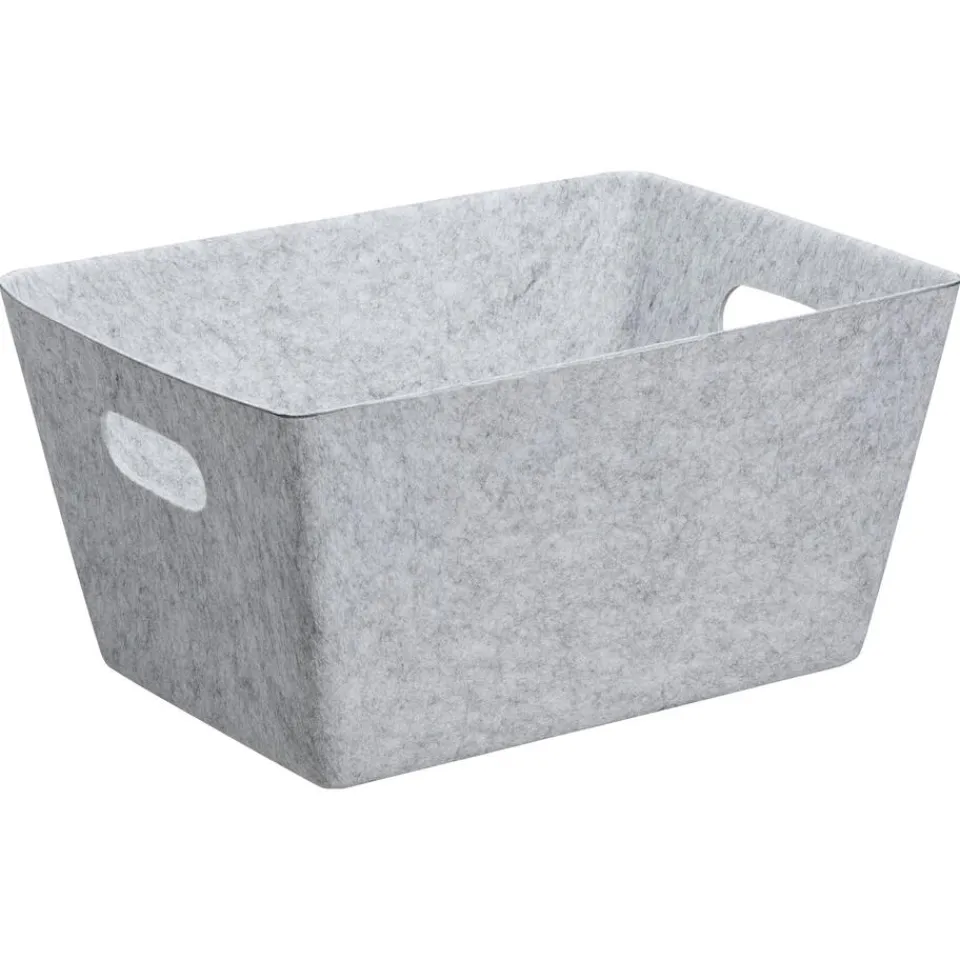 Kwantum Decoratieve Opbergdozen|Manden|Opbergmand Vilt Grijs 39x29x20cm