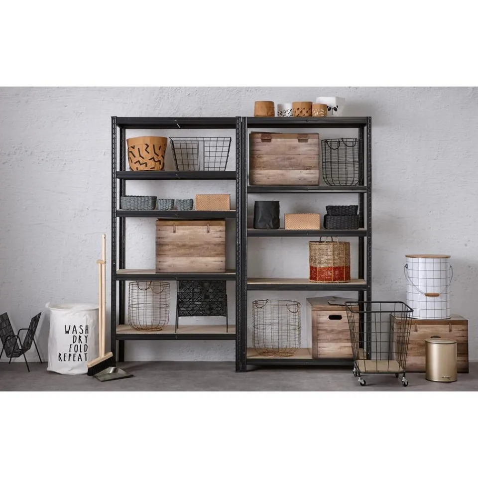 Kwantum Stellingkasten|Opbergrek Verzinkt Zwart