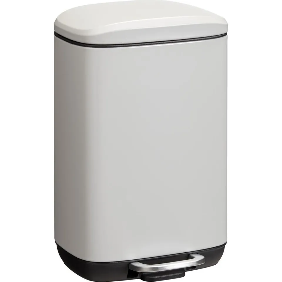 Kwantum Afvalbakken|Badkameraccessoires|Pedaalemmer Lux 5 Liter Lichtgrijs