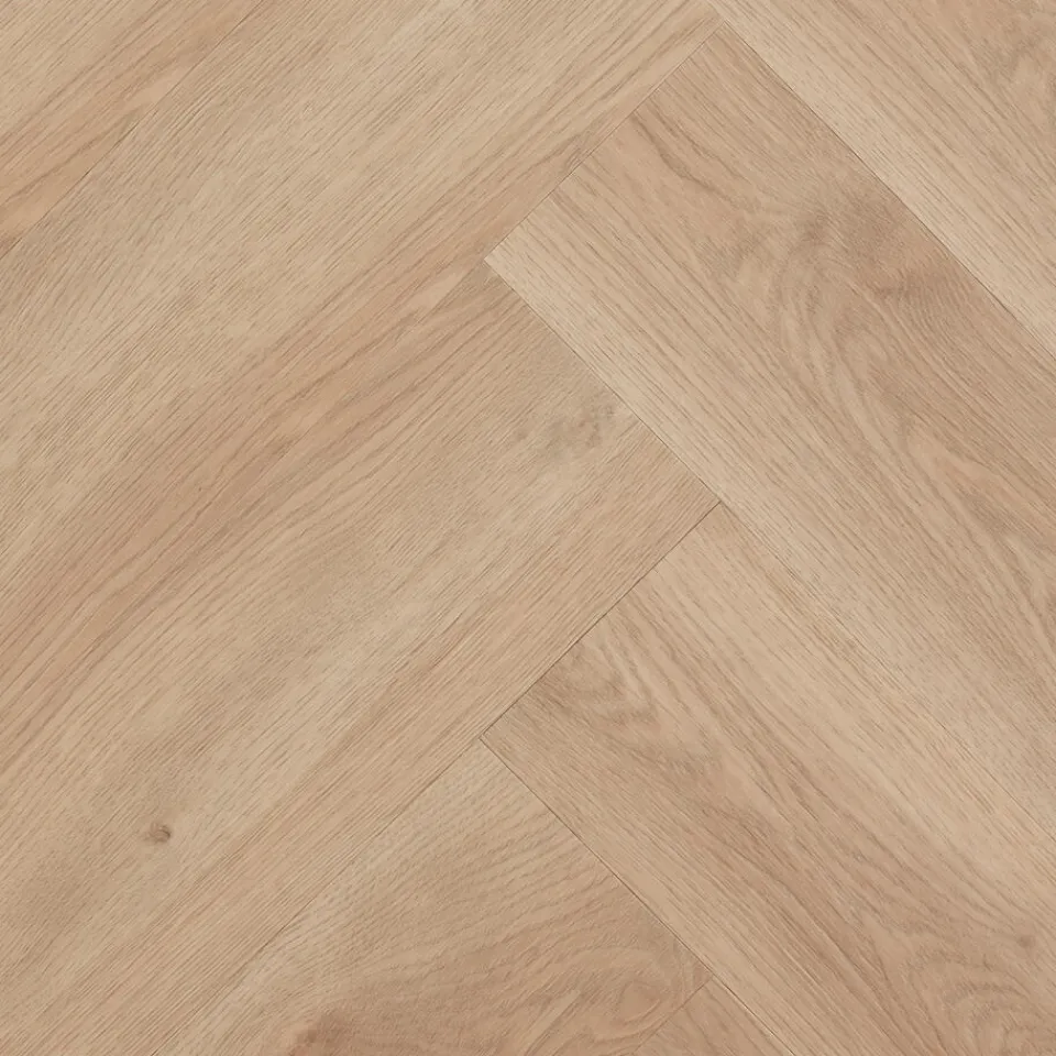 Kwantum Visgraat Pvc|Plak Pvc-Vloeren|Plak PVC Camrose Beige Eiken Visgraat