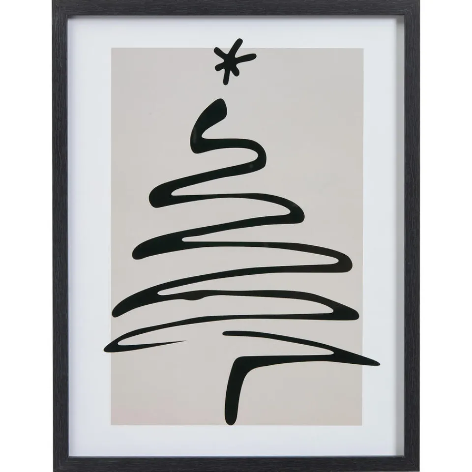 Kwantum Kerstdecoratie|Poster Kerst Wit/Zwart